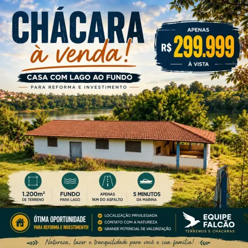 magine seus finais de semana com essa vista incrível para o lago.