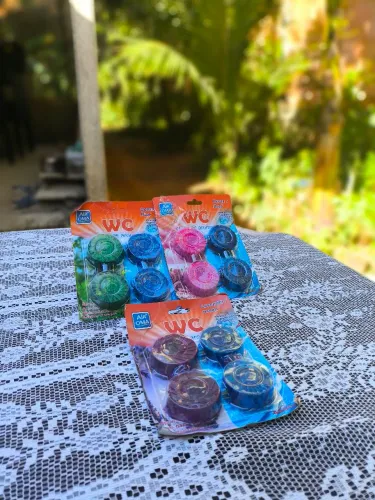 Kit Com 4 Pastilhas Aromáticas WC Para Caixa Acoplada Vaso Sanitário