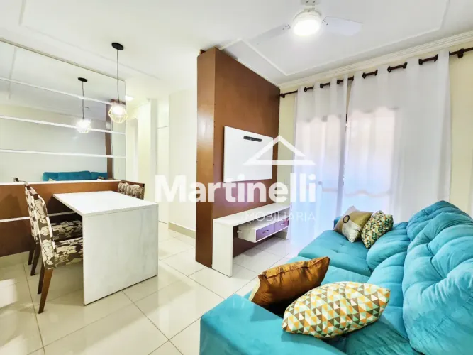 Apartamento semi mobiliado para locação no Condomínio Residencial Nova Ribeirânea, próximo