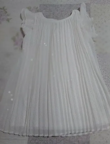 Vestido de Festa super Luxo Off White com brilhos