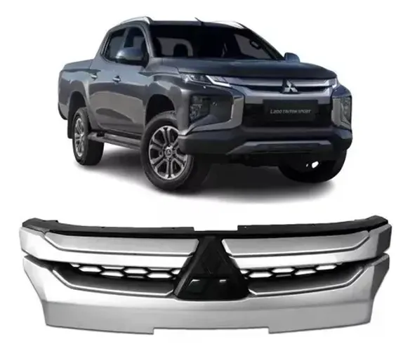 Grade Radiador L200 Triton 2021 2022 2023 Prata