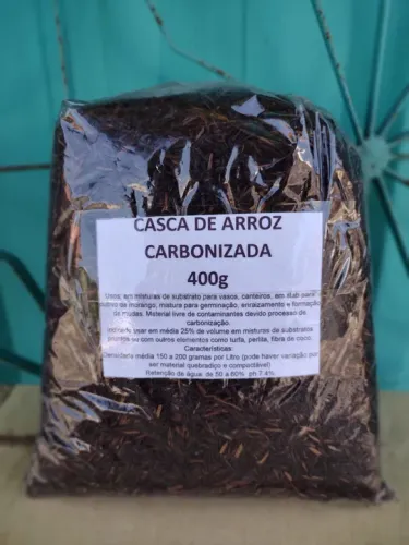 Casca de arroz carbonizada ou VERMICULITA 