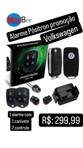 Alarme Pósitron com chave modelo  Volkswagen 