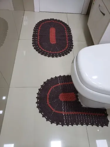 kit de tapetes para banheiro, 2 peças