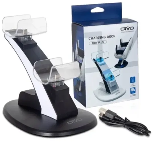 Base Dock Carregador Duplo de Controles Joystick para Ps5 Oivo IV-P5234