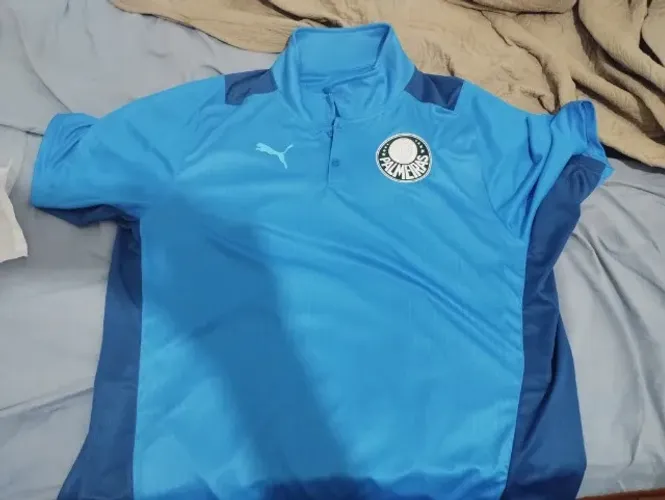 Camisa Palmeiras Puma Polo Azul Treino Original 3gg