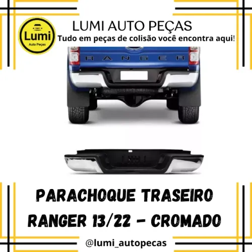 Parachoque Traseiro Ranger 2016/2022 Cromado - NOVO 