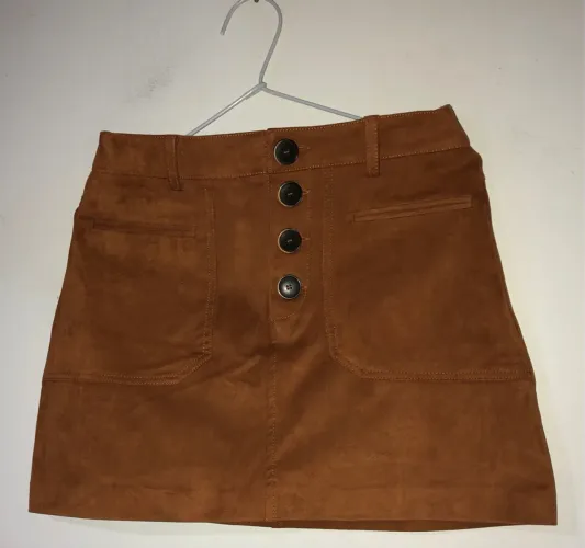 Saia de camurça feminina tam P Zara 