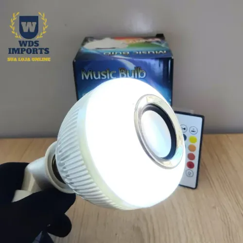 Lâmpada Musical Bluetooth com Led e Controle
