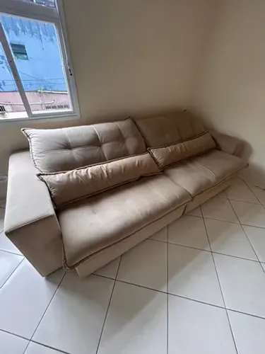 Sofá suede luxo 2,90