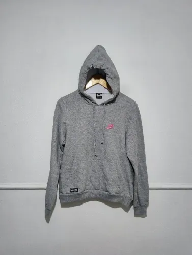 Casaco de Moletom Nike Cinza com Capuz