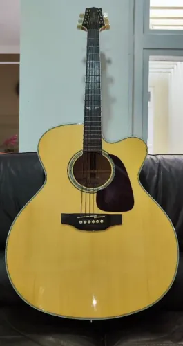 Violão Jumbo Profissional Takamine Elétrico GJ72CE Cordas Aço Pré Tk-40D GJ CE Nat Zerado