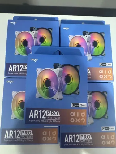 Kit 5 cooler Aigo Ar12 pro Rgb para pc pwn pack argb 