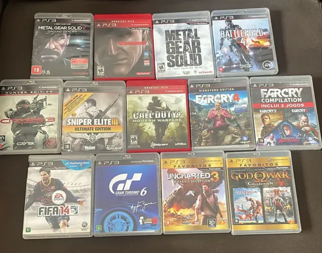 Lote de jogos originais PlayStation 3