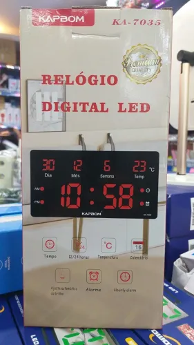 RELOGIO DIGITAL PAREDE LCD