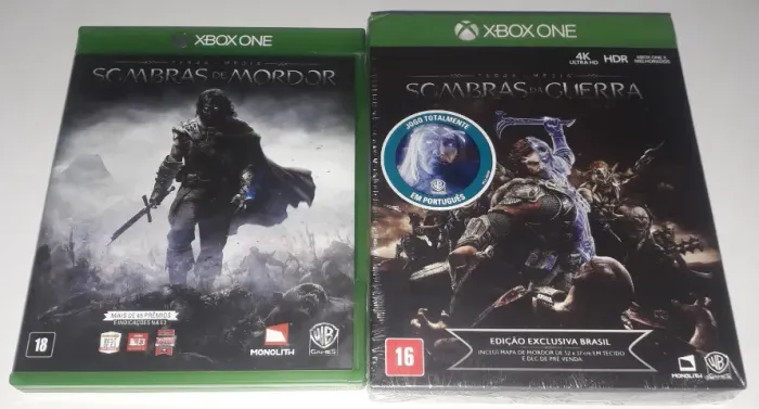 Lote Senhor dos Anéis Xbox One - Excelente estado
