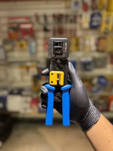 Alicate Crimpador Rj11, Rj12 Rj45 Profissional Azul