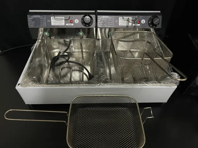 Fritadeira profissional 10L 2 Cubas 