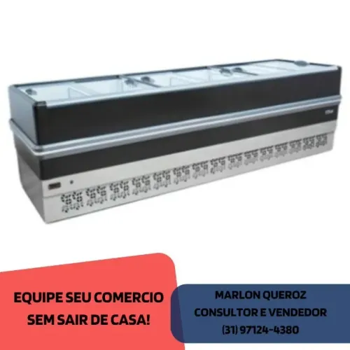 Ilha de Congelados Vidro Reto 3M Polar