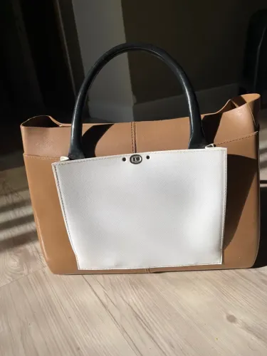 Bolsa Petite Jolie Worky  Caramelo/Branca/Preta (Rara)