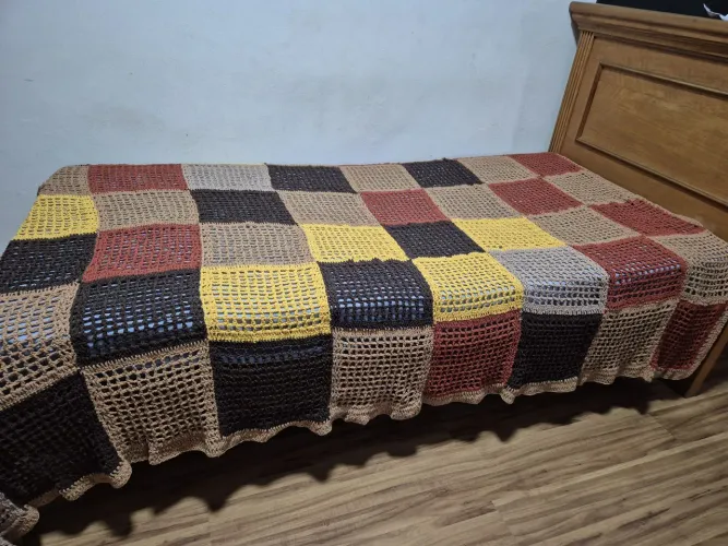 3 colchas de croche - nova 