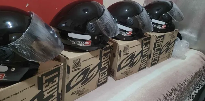 Capacete protork aberto viseira fume