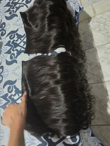Cabelo humano 60cm 2 telas 