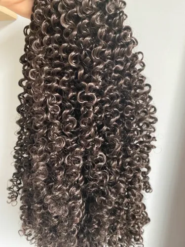 Aplique de Cabelo Cacheado Castanho Black Beauty 