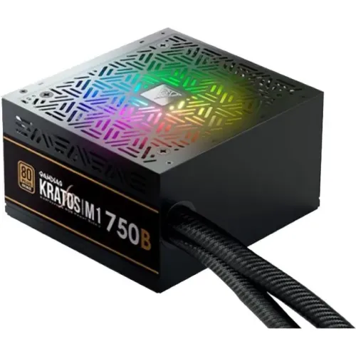 Fonte ATX 750W Real PFC Ativo 80 Plus Bronze Kratos M1 Gamdias Led RGB - WZetta
