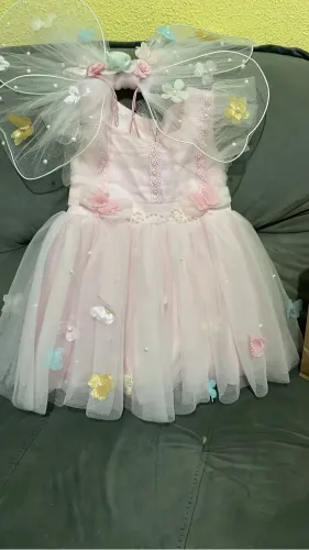 Vestido festa jardim das flores e borboletas