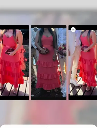Vestido na paleta Coral, tamanho M