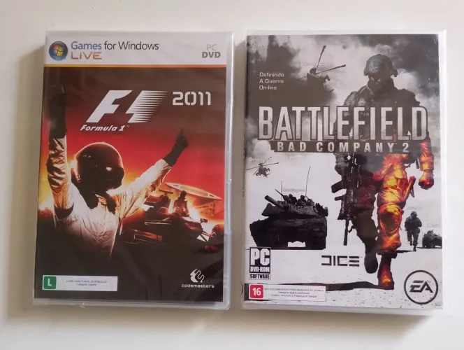 Jogos PC , F1 2011 e Battlefield: Bad Company 2 - PC Novos Lacrados 