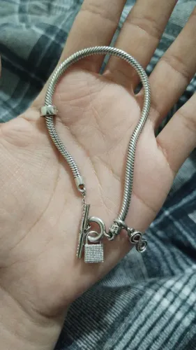 Pulseira Prata 925 Vivara de corrente Snake com Berloques