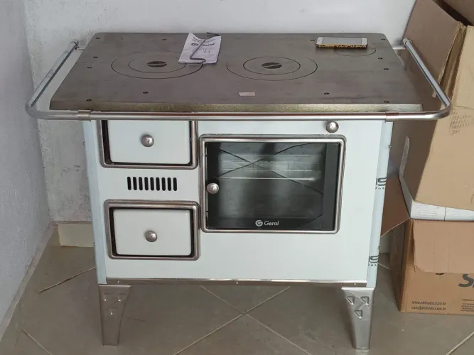 Fogão a Lenha Aço Inox Novo 