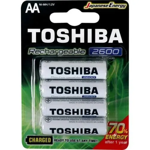 Toshiba Pilha Recarregável AA 2600mAh 4 Unidades