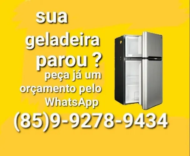 Gás em geladeira a domicílio.