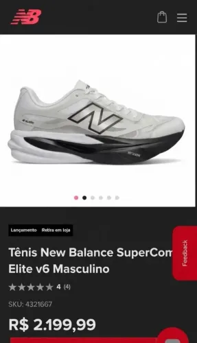 New Balance Supercomp V6 Original novo sem uso n.42/41