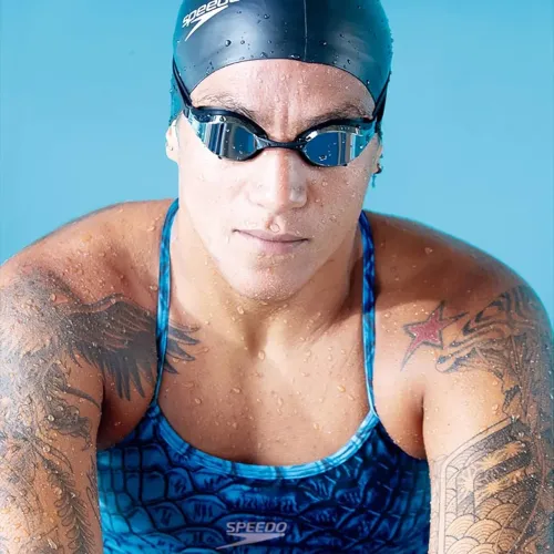 Óculos De Natação Adulto Mirror Falcon Speedo Preto/prata