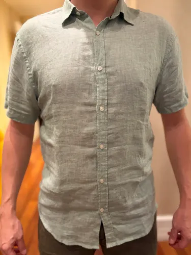 Camisa masculina FoxTon linho puro P