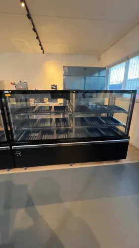 Balcão de açougue 2m prateleira vidro aquecido - pronta entrega 