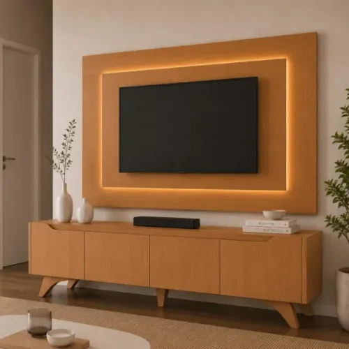 Painel + Rack Atenas 1,80m 100% MDF Novo! Pronta Entrega!