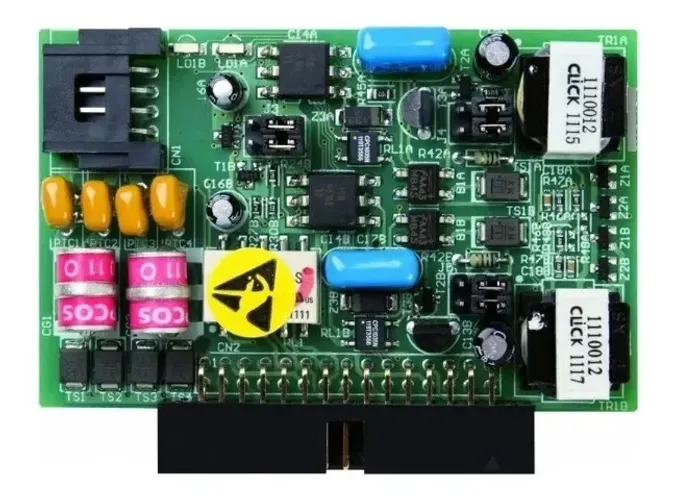 placa 2 troncos analogicos para central impacta 16/40/68 intelbras