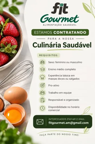 Vaga para cozinha Alimentação Saudável