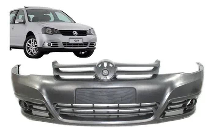 Parachoque Vw Golf 2008 2009 2010 11 12 2013 C/furo Original Preto
