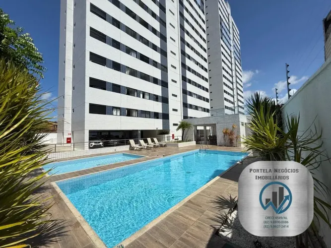 Apto no Barro Duro, 2/4, suíte, nascente, cozinha americana, 52 m²