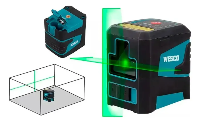 Nível A Laser Verde 15m 2 Linha Suporte +bolsa Wesco Ws8915k