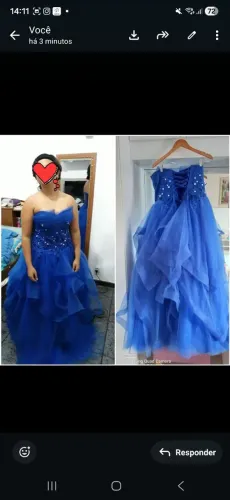 Vestido novo 15 anos azul royal