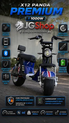 Moto Elétrica X12 premium Panda 1000w