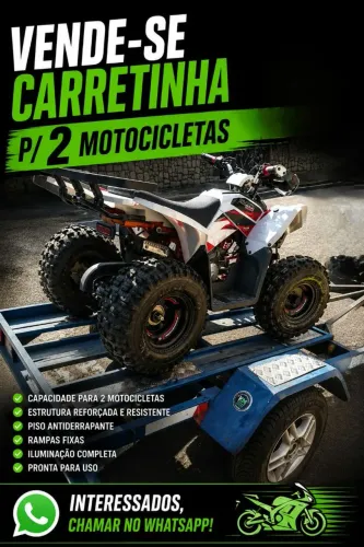 CARRETINHA PARA DUAS MOTOS