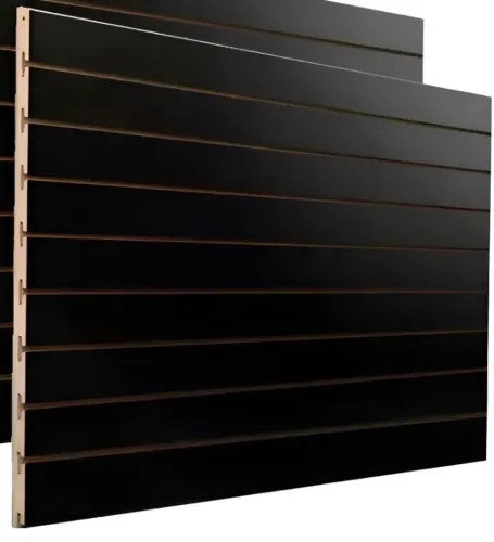Painel Canaletado Preto MDF para loja